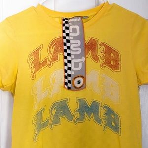 L.A.M.B. Rare SP08 Yellow Checkered Tee Small